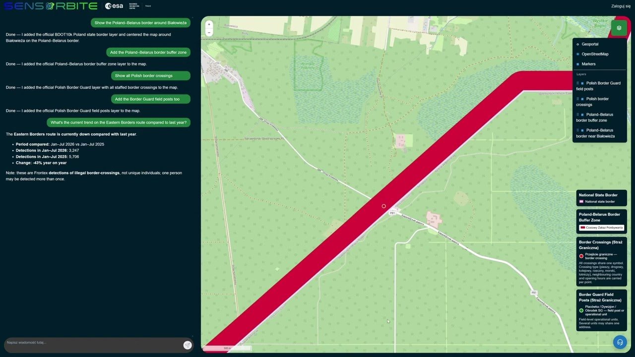 Monitoring the Poland–Belarus border with an AI agent